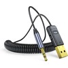 Aux Wireless Adapter, Automotive USB 2.0 to 3.5mm Jack Kit,