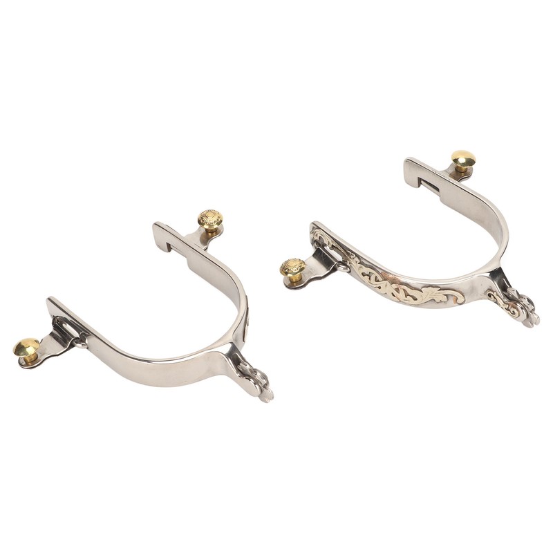 1 Pair Horse Spurs Stainless Steel Western Cowboys Spurs Men