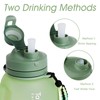 TakeToday 40 OZ Motivational Water Bottle with Straw and Paracord