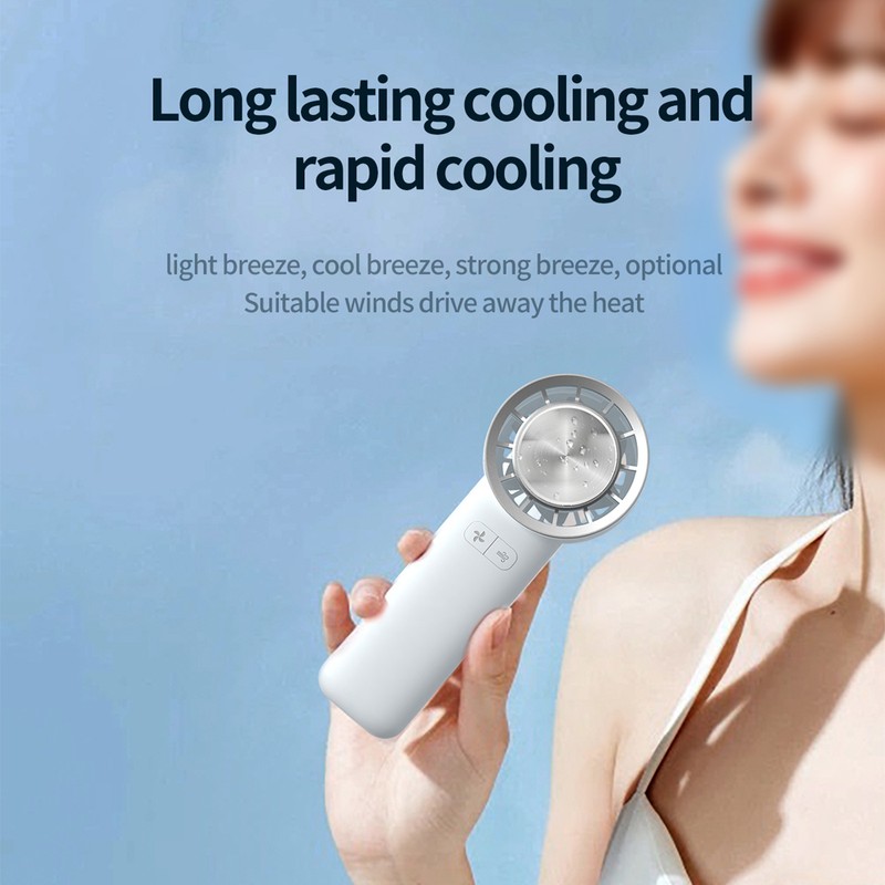 Handheld Fan Portable Electric Cold Compress Cooling Fan USB Rechargeable