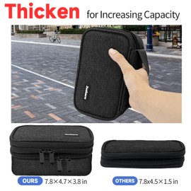 Zealearn Electronic Organizer Travel Case, Small Tech Organizer Travel Case, Cord Organizer Case, Cable Organizer Bag, Portable Tech Bag, Compact Electronics Bag, Travel Essentials, Black