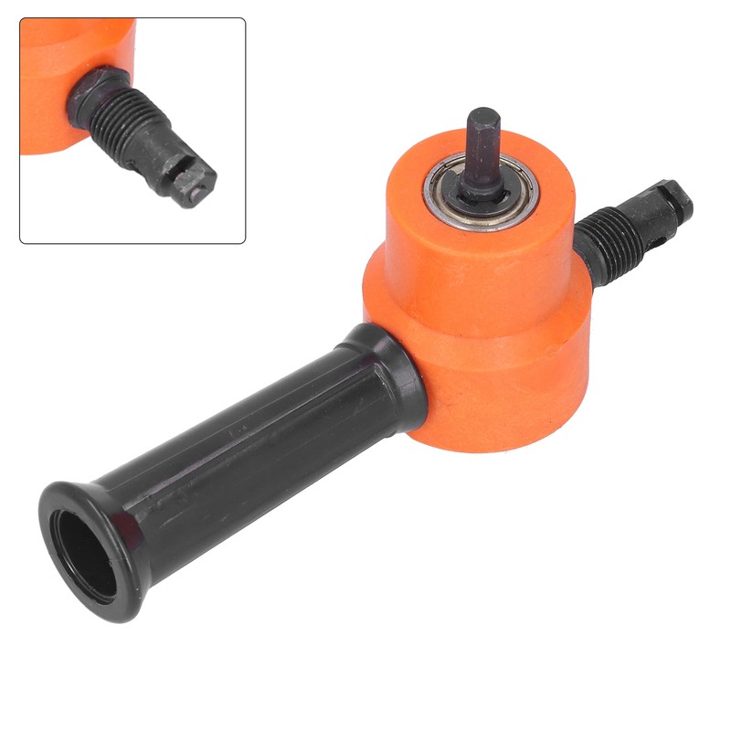 Double Head Nibbler 360° Adjustable Versatile Drill Attachment Metal Cutter