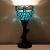 AVIVADIRECT Small Tiffany Lamp Stained Glass Table Lamp Desk Uplight
