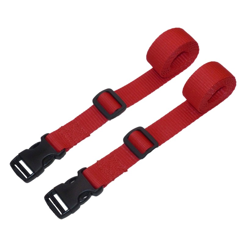 2 x Red Webbing Quick Release Buckle 50cm