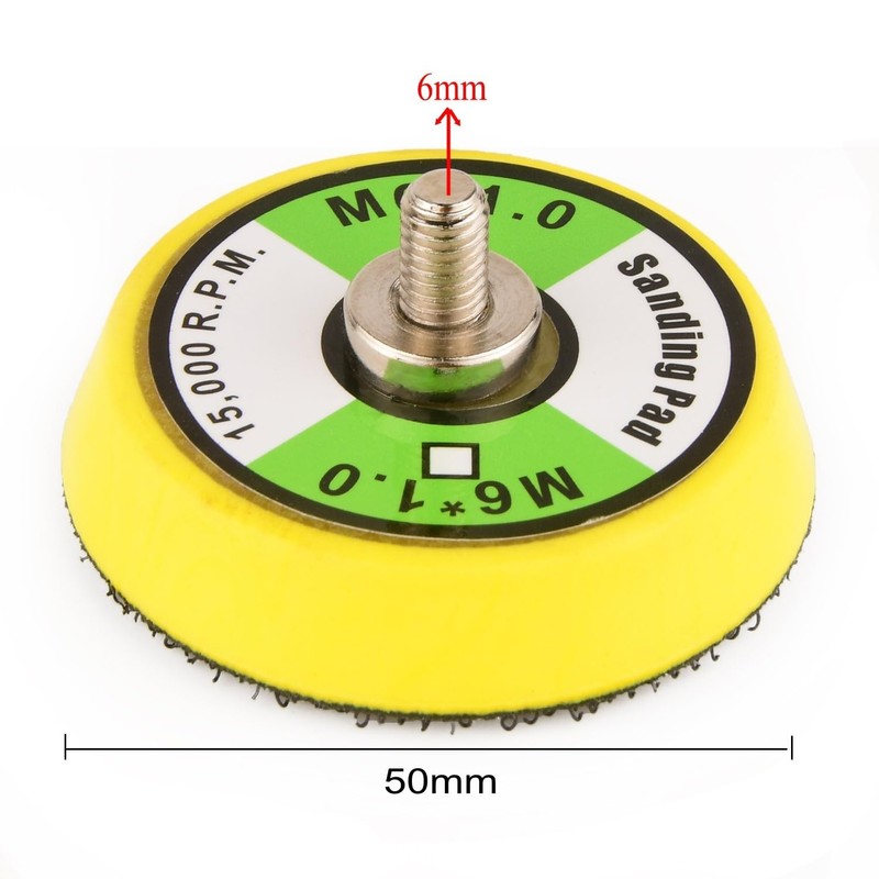 2 Inch Sanding Disc Backing Pad 6mm Male Thread, Hook