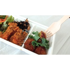 Kyushu Shiko WF-002 Craft Complete Wood Fork Paper Packaging 100 Pieces Wooden Individual Packaging Disposable Eco Cafe Outdoor Hospitality