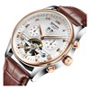 carlien Men's Self-Wind Tourbillon Mechanical Watches Water Resistant Automatic Skeleton