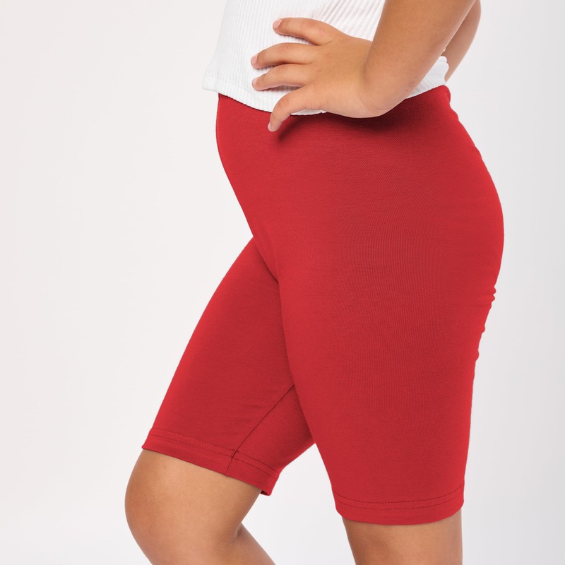 Merry Style MS10-227 Girls' Cotton Short Leggings, red