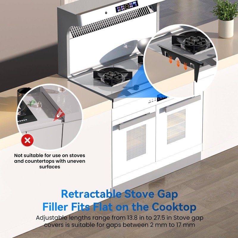 Stove Gap Covers Stainless Steel, 4 Pack Stove Gap Filler