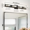 Myhaptim Modern LED 4 Lights Vanity Light for Bathroom Modern