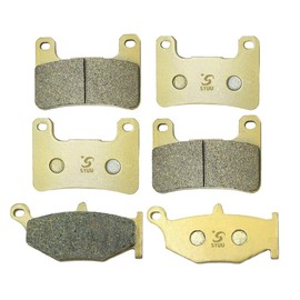 S SYUU Motorcycle Front Rear Brake Pads Compatible with Suzuki GSXR 600 GSXR 750 2006-2010 GSXR 1000 GSX 1300 R Hayabusa FA379F FA419R