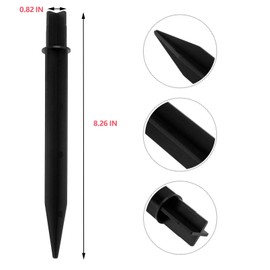 Ground Spike Lamp, Solar Lights Spike Replacement Parts, Plastic Ground Spike, Garden Light Ground Spike Replacement ABS Lights Poles, Ground Spikes for Yard Pathway Poles, Solar Lights Spike (Pack of