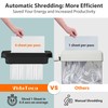 Paper Shredder Without Basket,VidaTeco 6-Sheet Strip Cut Shredder for Home