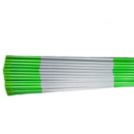 DISCOUNT SNOWSTAKES .COM 4ft Green Driveway Markers - Hy Viz Reflective Tape, Pointed Tip, Armor Cap, Easy Install, Flexible (20)
