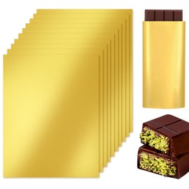 Eolilim 9.8 x 7 Inch Chocolate Bar Wrappers Large 100PC, Gold Candy Bar Wrapper with Thick Backing, Chocolate Wrappers Packaging for Chocolates, Candies