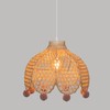 Atmosphera Child's Hanging Light Bamboo and Metal Height 22 cm