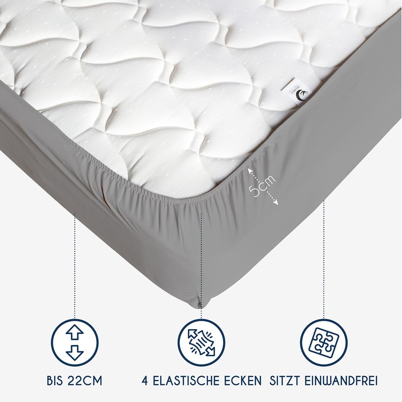 Dreamzie Fitted Sheet, 100% Polyester Microfiber, Oeko Tex Certified without