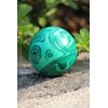 Jet International Malachite 45-50 mm Ball Sphere Gemstone A+ Hand
