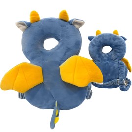 Baby Head Protector Backpack|Baby Backpack|Baby Backpack Head Protection Cushion|Baby Safety Products|Head Protection Backpack|Baby Head Cushion|Head Protector for Baby Walking (Blue Dragon)