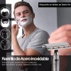 Veraly Rastrillo Clasico Barbero Desarmable Acero Inoxidable Full