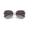 Coach HC7158D Sunglasses, Shiny Silver/Grey Gradient, 58 mm