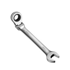 WISEUP Flexible Combination Wrench,11 mm Spanner, 180 ° Adjustable Joint Ratchet Spanner, Cr-V Industrial Design, Anti-Rust and Anti-Bending DIY Hand Tools