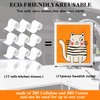 Patelai 6 Pieces Swedish Kitchen Dish Towels Reusable Sponge Cleaning