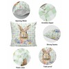 Easter Pillow Covers 18x18 Inch Set of 2 Floral Bunny
