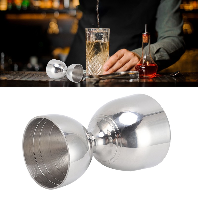 Cocktail Jigger 30/60ml Stainless Steel Durable High Accuracy Wide Opening