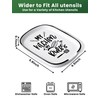Levaukiem Funny My Kitchen My Rules Spoon Rest, Ceramic Spoon