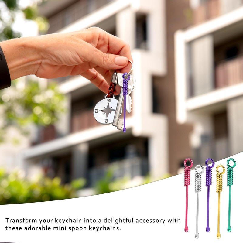 Jeffdad 10Pcs Alloy Mini Spoon Shovel Tableware Charm Multicolor Tiny