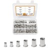 POKAR Rivet Nuts 200 Pieces Threaded Rivet Nut Pliers Set