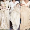 Same White lace Christening Gown dress for baby girl 3Mos