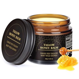 MEIDU - Sarga de carne para la piel, bálsamo de miel para cara, bálsamo de ternera alimentada con pasto, hidratante facial y corporal (2.12 oz)