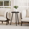 YAUKTAK Small Couch Side Table, Drink Table, Mini Round End