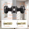 Gobrico 2 Pack Oval Oil Rubbed Bronze Door Knobs, Privacy