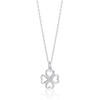 Philip Jones Sterling Silver Clover Necklace Created with Zircondia® Crystals