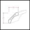 EWCR39 Cove Crown 3/4" x 2-5/8" Unfinished 1-7/8" High x