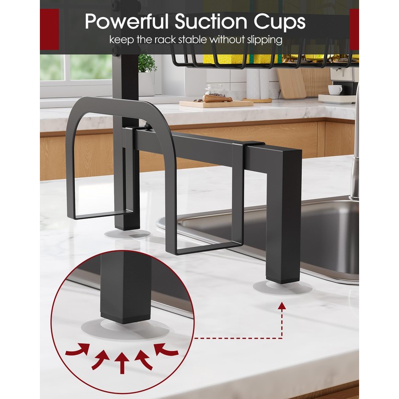 Sakugi Over The Sink Dish Drying Rack - Adjustable 3