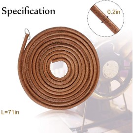 Sewing Machine Belt, 183 cm 3/16 Inch Leather Belt Treadle Parts with Hook Compatible with Singer/Jones Sewing Machine