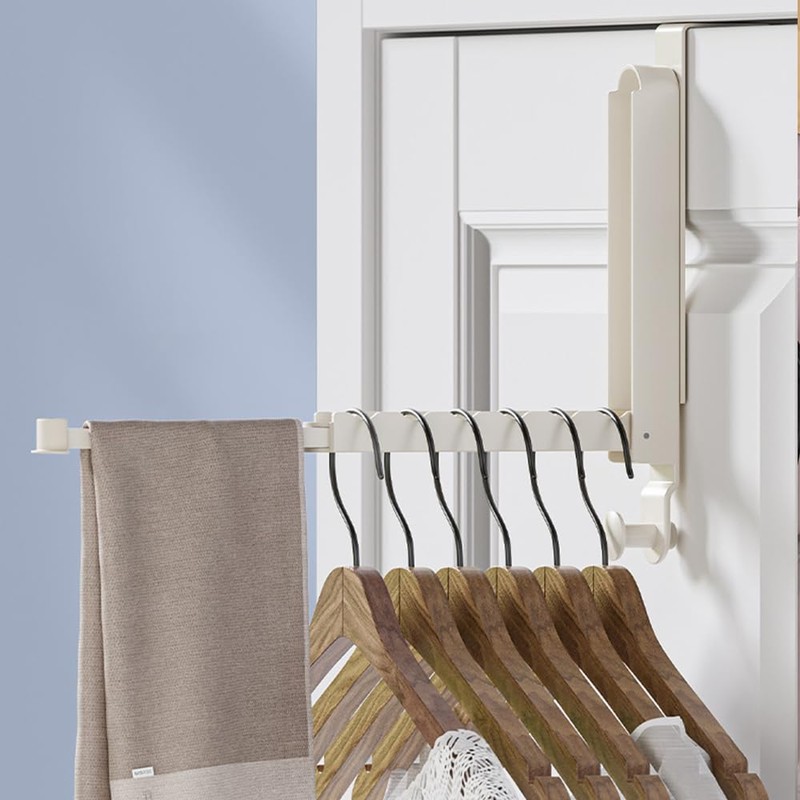 Foldable Over The Door Drying Racks for Laundry, Retractable Hooks
