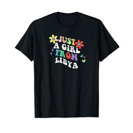 Retro Groovy Just A Girl From Libya Funny Mother's Day 2023 T-Shirt