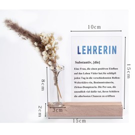 Lehrerin Geschenk Acryl Geschenk+ Karte+Schutzengel Geburtstagsgeschenk Lehrerin, Beste Lehrerin, Lehrerin Geschenk, Deko Lehrerin, Geschenk Abschied Erzieherin Kita Kindergarten