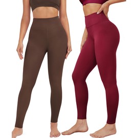 VALANDY Womens Leggings High Waist Yoga Workout Pants Soft Stretch One Size 5Pac