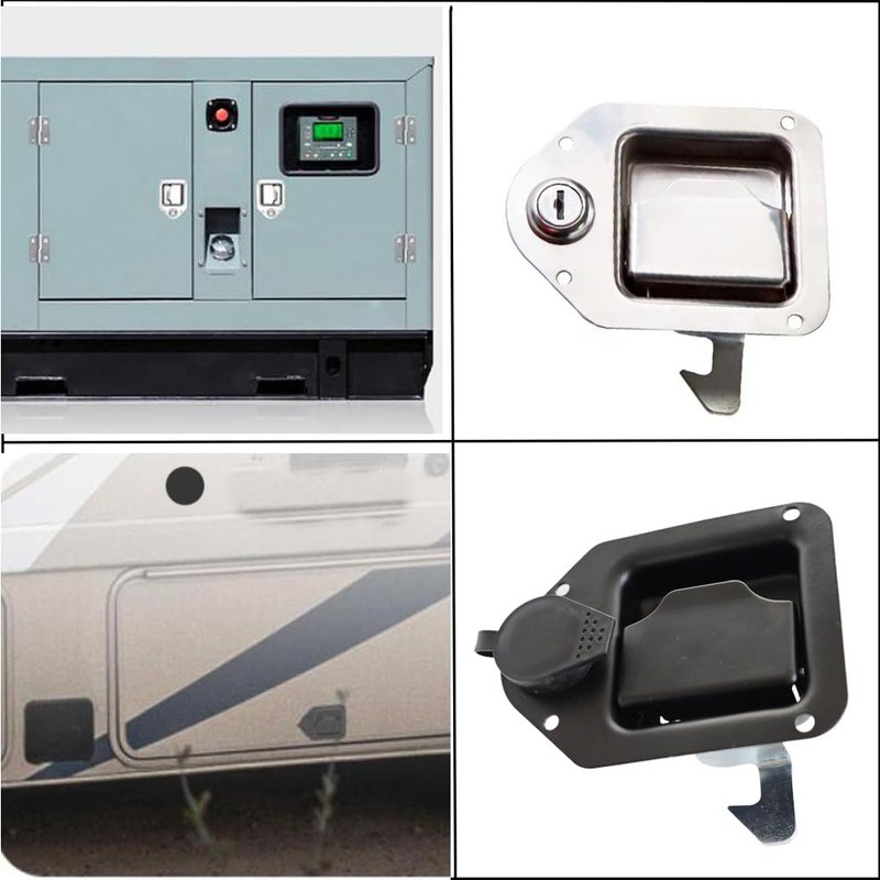 2Pcs RV Toolbox Handle Latch - Stainless Steel Paddle Lock