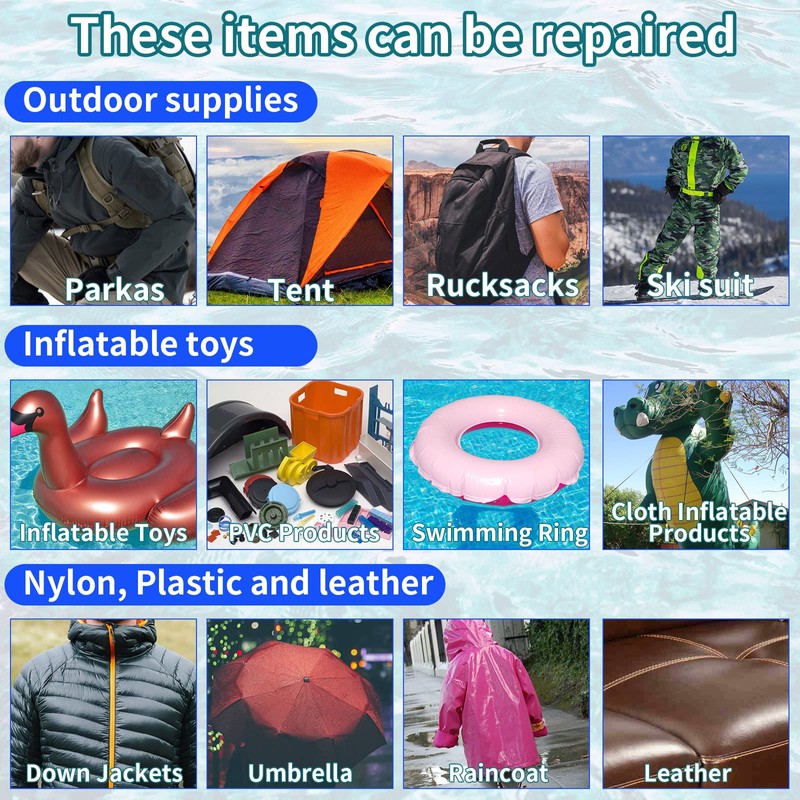 Inflatable Repair Patch Kit for Bounce House, Vinyl Pool, Tent,Plastic
