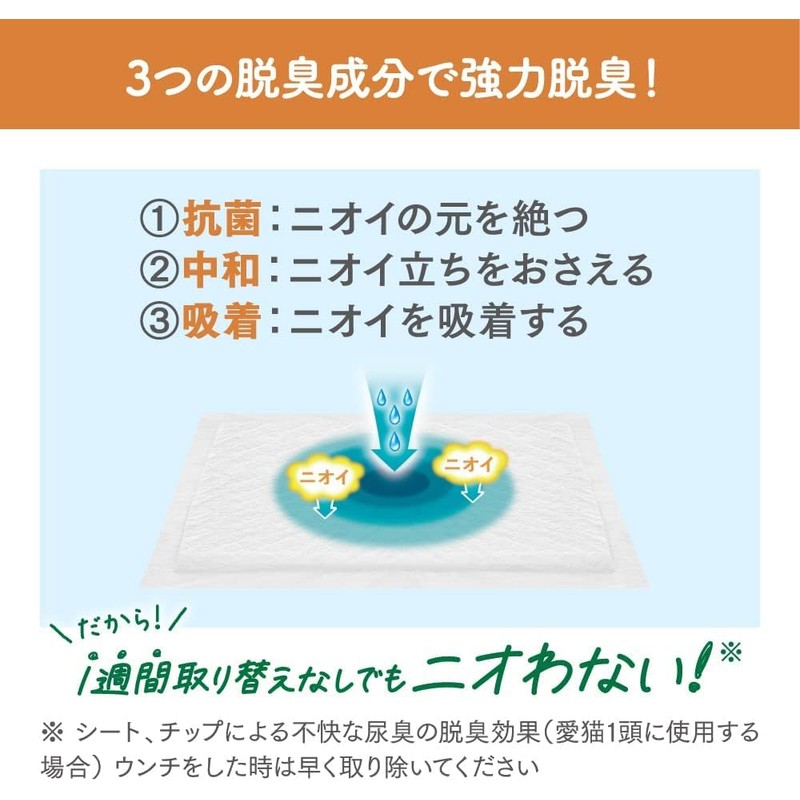 Nyan Tomo Clean Toilet for Cats, Deodorizing, Antibacterial Sheet, System