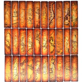 30 Piece Vintage Ancient Map Bookmarks Retro Old World Maps Paper Book Marks for Book Lovers Students Gift