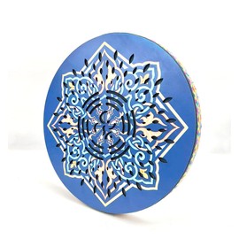 summvox 12 inch Wooden Ocean Drum Sound Healing Wave Drum, Onomatopoeic Hand Drum, Pleasant sound Release Pressure, Gift For Yoga Meditation Performance Accompaniment (Blue)