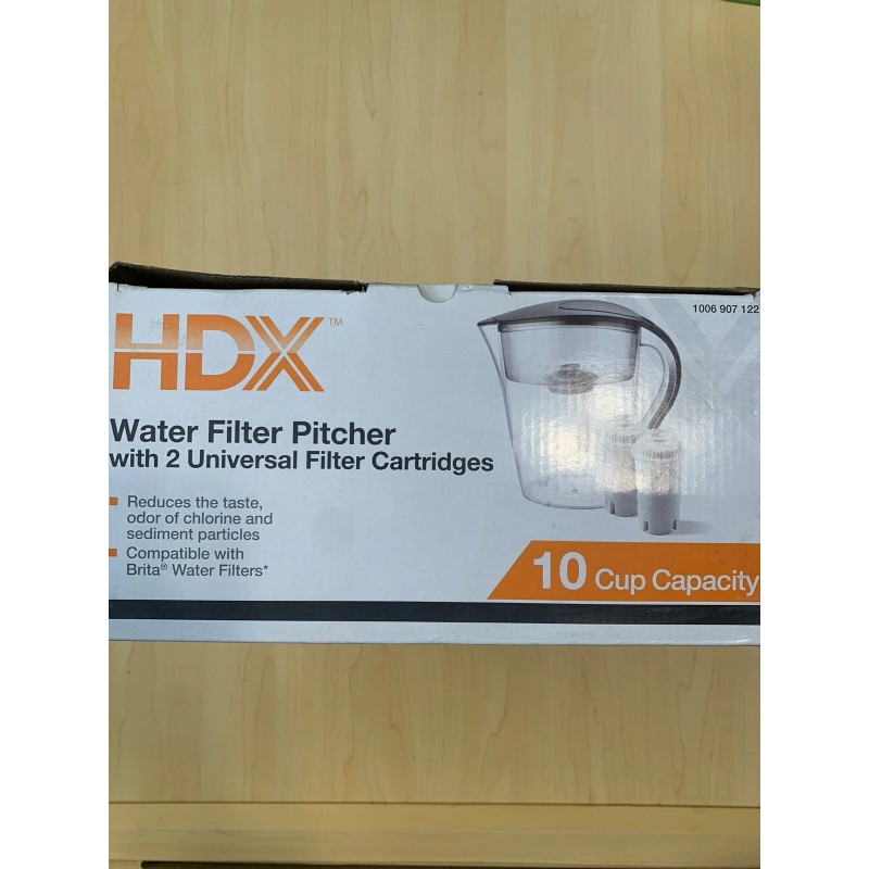 HDX New, Free ship, HDX 10-Cup Large Water Filter Pitcher